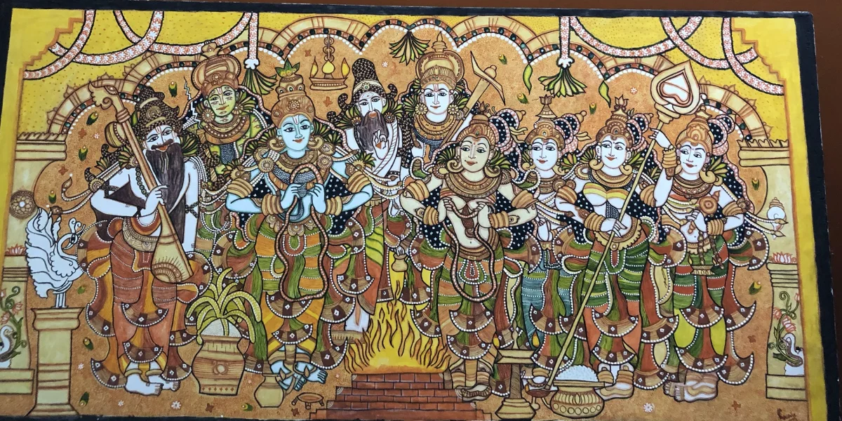 Rukmini Kalyanam, Kerala mural